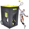 Generic Macchina portatile per palline da tennis, lanciatore automatico con telecomando e app, angolo di lancio regolabile per allenamento da solo, 50 palline per principianti sportivi