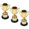 SAFIGLE 3 Pezzi Coppa in Plastica Color Oro Mini Elegante e Studenti Funzione Motivazionale per Feste e Cerimonie Scolastiche Riutilizzabile