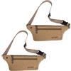 Jyinelx 2 marsupio in tela impermeabile, colore cachi, unisex, tracolla regolabile