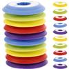 Housoutil 30 Pezzi Imbobinatore per Lenza da Pesca in Silicone Rotondo 60mm Design Anti Groviglio e Identificazione Colore per Acqua Dolce e Salata