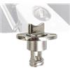 HWIMARINE Tappo di scarico ovale in acciaio inossidabile 316 per barche, tappo di scarico marino da 2,5 cm con guarnizione O-Ring, tappo di scarico per yacht, kayak, canoa, confezione da 1