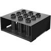harayaa Portarbilancieri Supporto Bilanciere Rack Palestra Porta Pesi Base Verticale Acciaio 9 Fori Costruzione Durevole Antigraffio Ordito Compatto Adatto per Box Pesi Home Gym Spogliatoio