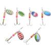 Gadpiparty Esche Artificiali Esca 6 Pezzi in Lega di Alluminio con Ganci Compatta e Portatile Attira Pesci con Design Rotante e Facile da Trasportare per Pesca in Fiumi e Laghi