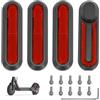 FinalCool 4 Pezzi Copri Ruota Monopattino, Copriruota Laterale con Riflettori per Monopattino Elettrico Xiaomi 1S/ M365/ PRO/PRO 2/ Essential, Striscia Riflettente per Scooter, Rosso