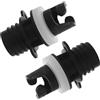 CIYODO 2 Pezzi Adattatore Valvola per Pompa Aria Kayak e Gonfiabili, Connettore Rapido in PVC Nero Compatto e Anti-perdite per Ambienti Esterni e Mare
