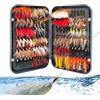 Generic Esche Per Pesca A Mosca Set 120 Esche Secche e Umide Realistiche con