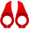 Operitacx Manopole per Bicicletta Design a Corno di Bue Rosso, Impugnatura Ergonomica in Pc, Facile da Installare, Accessori per Manubrio Mountain Bike e BMX