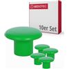 Gedotec Pomelli per mobili per cameretta dei bambini | Diametro 32 mm | Colore Verde | 10 Pezzi | Maniglie per mobili in plastica | COLOUR | Pomelli per armadi colorati | Pomelli per mobili per