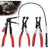 Forbabe Set di 3 pinze per fascette stringitubo Forbabe per auto e officina, pinze a molla con albero in filo metallico per tubi del radiatore e dei freni