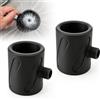 HOVCEH Soffione Doccia per Uomo, HOVCEH 2 Pezzi Doccino per Doccia Alta Pressione, Shower Head Massaggiante Anticalcare per Casa, Adulti, Uso Domestico, Hotel (Nero*2)