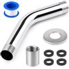 Shimilili Prolunga Doccetta 15 cm Acciaio Inox, Braccio 1/2 per Soffione Solare