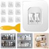 SLTAXAR 36Pz Ganci Adesivi, Ganci Magici Trasparenti, Gancio Adesivo Senza Foratura, Gancetti Muro Adesivi Trasparenti Gancio Adesivo in Plastica con Raschietto per Cucina Bagno Soggiorno Armadio