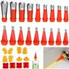 GUOYIHUA 30 Pezzi Ugello di Tenuta in Acciaio Inox, Rimovibili Calafataggio Silicone Ugelli, Riutilizzabile Ugelli per Calafataggio, Ugello Sigillante per Finestre, Angoli e Pavimenti