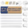LyPrem Kit di copertura per mini split line da 10,2 cm, in PVC, per condizionatore d'aria centrale e pompa di calore