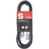 Stagg - Presa Microfono di Alta Qualita XLRf a XLRm/BLU, 6m, Nero