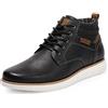 Bruno Marc Scarpe Moto Uomo Classici Lace-Up Boots Suola in Eva Chukka Stivali Uomo Scarpa Casual Stivaletti,Size 42,Nero,Grand-High