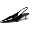 DREAM PAIRS Scarpe da Donna Slingback con Tacco,Nero-Pat,38.5