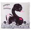 NICI Cuscino Coccoloso Quadrato con Cigno Nero Love 30x30cm I Soffice Guanciale con Cigno per Bambini, Bambine e Neonati I Morbido Cuscino di Peluche - 48275