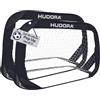 HUDORA Pop Up set di 2 porte da calcio, Porte da calcio pieghevoli per bambini e adulti, Porta da calcio con borsa e picchetti, Porte calcio per giardino/parco e spiaggia, nero