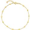 LUXURY MILANO Cavigliera tondi piatti in argento 925 dorato luxury milano