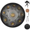 YUANZHOU Handpan Steel Tongue Drum 22 pollici Steel Percussion Drum Tool con borsa da viaggio, Silver-440HZ-12Notes