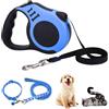 Kiuiom Guinzaglio Retrattile per Cani,Guinzaglio per Cani Allungabile,Resistente agli Strattoni,Guinzaglio Automatico per Cano,Collare per Cano con Guinzagli Medi E Piccoli (Blu)