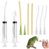 JYYWTSI 6 Pezzi Siringa Imbecco Uccelli, Siringa Alimentazione Uccelli con Tubo Morbido, Kit per Pappagalli, Uccellini, Latte, Acqua, Medicinali