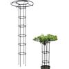 Birtern 210 cm ombrello rampicante supporto verticale in metallo giardino traliccio metallo rampicante torre giardino graticcio PP avvolto acciaio decorativo traliccio pianta in vaso supporto