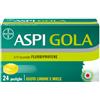 Aspirina Aspi Gola - Antinfiammatorio Mal Di Gola E Gola Infiammata Caramelle Miele E Limone 24 Pastiglie
