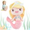 Yesmoyhe Sirena Stuffed Plush, Sirena Bambola Peluche del Cartoni Animati, Figure Peluche, Miglior Regalo per Bambini e Fan (Rosa)