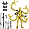 YGCHEN T13 Action Figure Dummy 13 Figura d'Azione Titan 13 Robot Figurine Stampa 3D di Figure Modello Multi-Articolari Action Figure Bambini Compleanno Regalo (Giallo)