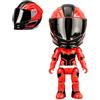 Generico Mini Casco Trasformabile Pilota Nascosti Interno, Divertente Mini Casco Moto Trasformabile, Cascos Pieghevole con Personaggi Pilota Nascosti, Cascos Moto Trasformabiles Decorazioni Novità
