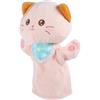 BESPORTBLE Marionetta da Mano Gatto Rosa in Peluche Imbottitura in Cotone Pp per Gioco Immaginativo e Comoda da Indossare, per Racconti e Teatro in Classe