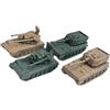 Pegciuho 4 Pezzi in 1/144 Tank Craft Cingolato Carro Armato per Regalo per Adulti