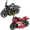SHDIEHJFMLDH 2 pezzi Moto Giocattolo,Tirare Indietro la Motocicletta,Motocicletta in Lega,Simulazione Moto Giocattolo Per Giochi Educativi Per Bambini,Regalo Per Feste Di Compleanno（verde e rosso）