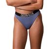 Calvin Klein Donna Slip Bikini a Costine, Blu (Blue Tulip), XL