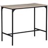 Tavolo bar struttura in metallo e piano in MDF 100x60x87 cm nero