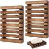 hankousi Confezione da 2 portasapone in legno carbonizzato, portasapone in legno naturale con design drenante, ecologici e durevoli, per bagno, lavello della cucina, conservazione del sapone fatto a