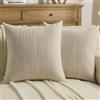 CYCMACO Fodera Per Cuscino Decorativa 40x40, 2 Pezzi Copricuscini Per Soggiorno Camera Da Letto, Morbido Copricuscini Cuscino Moderne, Copricuscino Con Cerniera Invisibile, Tinta Beige