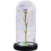 Generic Eternity Rose in vetro, rosa natalizia arcobaleno, rosa artificiale eterna, rosa artificiale eterna, rosa creativa in vetro, rosa romantica arcobaleno per donne, moglie