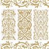 WANDIC 3 fogli adesivi trasferibili con motivo dorato, stile europeo, retrò, adesivi per scrapbooking, graziosi, decalcomanie per finestre, impermeabili, per mobili fai da te, album fotografici, 15 x