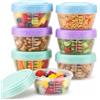 Huanmin Contenitori per Congelatore con Coperchio 6 Pezzi, Vaschette Alimentari Riutilizzabili e Impilabili, Adatte a Microonde e Lavastoviglie per Meal Prep, Avanzi e Snack