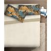 IPERSAN Set Completo Lenzuola Matrimoniali, 100% Cotone, 1 Lenzuolo da sopra 260x300cm + 1 Lenzuolo da sotto 180x200cm + 2 Federe 83x52cm, con Stampa in Alta qualità, Made in Europe