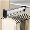 Vrietina Asta per armadio estraibile, in acciaio inox, per pantaloni | Appendiabiti retrattile, resistente, regolabile, per appendere vestiti, pantaloni, cappotti (300 mm / 11.8in)