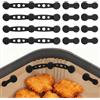 Druuzyl Friggitrice Ad Aria Magnetica in Silicone Fibbia 12Pcs Fibbia Magnetica in Silicone per Tenere Premuto Friggitrice Ad Aria Pergamena Carta, Accessori per Forno Ad Aria e Cucina Nero