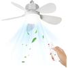 XiXiRan LampadarioVentilatoreCamera da Letto, Ventilatore con Luce e27, Lampadario con Ventola e Telecomando, Lampada Ventola led, Ventilatore da soffitto con Lampada
