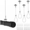 JIAC 4 Pezzi Supporti per Bastoni Tende Supporto da Soffitto per Supporto Bastone Tenda Doccia Regolabile 1.5 m Forma Di L,U Supporto Per Bastone Tenda In Acciaio Inossidabile per Aste Doccia,Tende