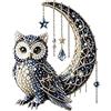 Generico Kit animali con perline 3D | Kit perline fai te Moon Cat Luna Guardians | perlines Oracle Moon Jelly | Piccoli cigni con perlines 3D e gufi, set artistico ricamo con per-line vetro, guida ai modelli