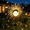 DAZZTIME Luci Solari Da Giardino Con Sfera Di Vetro A Led, Lampada Solare Per Esterni, Terrazza, Giardini, Marciapiede, Prato, Balcone, Patio O Cortile
