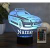 Optechvisual Luce notturna a LED personalizzata idea regalo per gli appassionati di polizia, decorazione per agenti di polizia e poliziotti Sport auto come polizia auto polizia carro classico